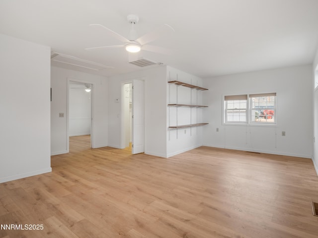 2843 Wade St, Minden, NV 89423 - unfurnished living room with ceiling fan and light wood finished floors