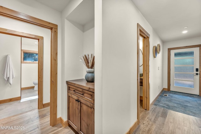 116 Cypress Way, Stateline, NV 89449 - hallway featuring light wood finished floors and recessed lighting