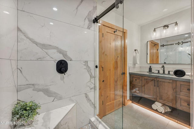 116 Cypress Way, Stateline, NV 89449 - full bath with a marble finish shower and vanity