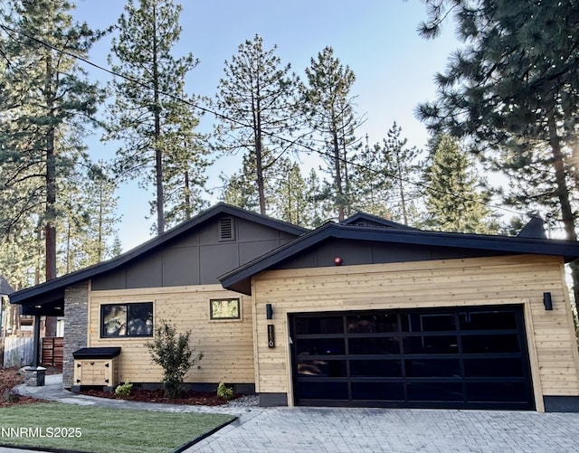 116 Cypress Way, Stateline, NV 89449 - view of front of property featuring decorative driveway and an attached garage