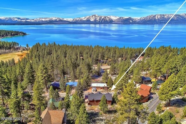 606 Jerry Dr, Zephyr Cove, NV 89448 - drone / aerial view of a water and mountain view