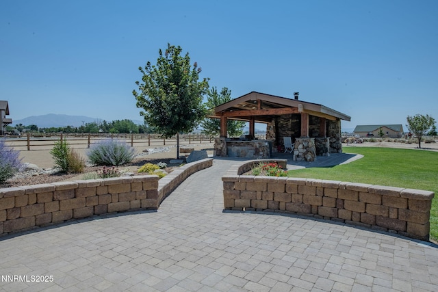 1725 Grandview Pkwy, Minden, NV 89423 - view of patio with a gazebo and a mountain view