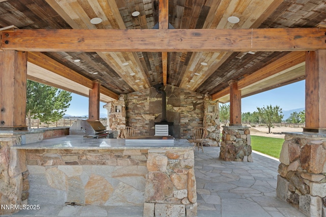 1725 Grandview Pkwy, Minden, NV 89423 - view of patio / terrace with an outdoor kitchen