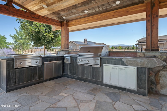 1725 Grandview Pkwy, Minden, NV 89423 - view of patio with area for grilling and a mountain view