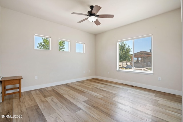 1725 Grandview Pkwy, Minden, NV 89423 - spare room with a ceiling fan and light wood-style floors
