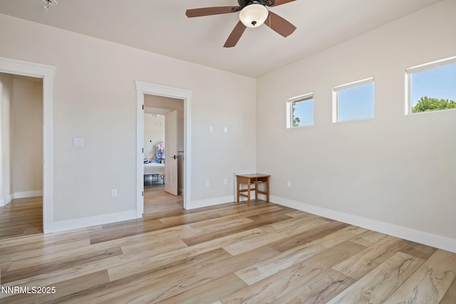 1725 Grandview Pkwy, Minden, NV 89423 - spare room with ceiling fan and light wood finished floors