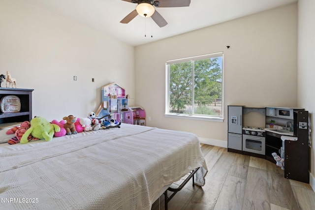 1725 Grandview Pkwy, Minden, NV 89423 - bedroom with light wood finished floors and a ceiling fan