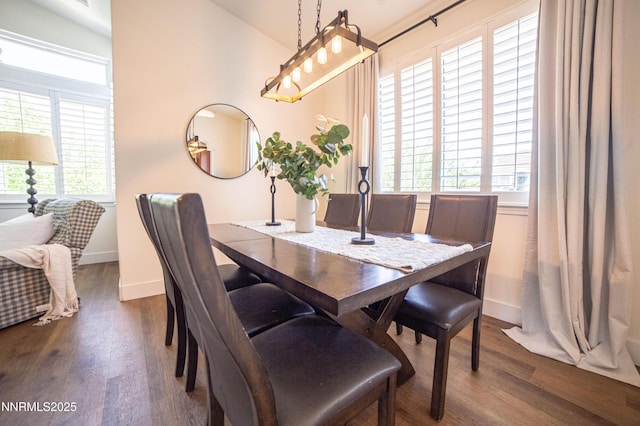 2691 Sutter Butte Ct, Sparks, NV 89436 - dining area featuring dark wood-style flooring and baseboards