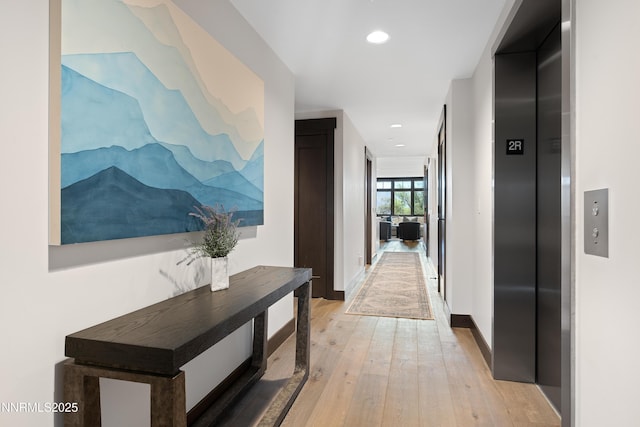 17 Beach Club Dr Unit 214, Stateline, NV 89449 - corridor featuring light wood-style floors, elevator, and recessed lighting