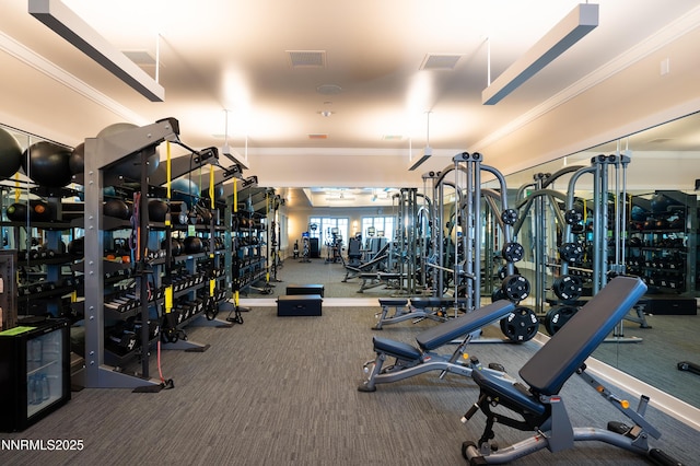 17 Beach Club Dr Unit 214, Stateline, NV 89449 - workout area with crown molding and carpet flooring