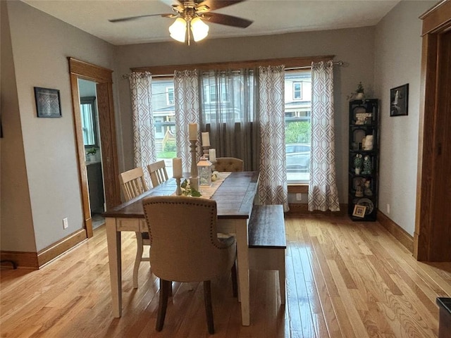 563 W 9th St, Erie, PA 16502 - dining room featuring healthy amount of natural light, light wood finished floors, and ceiling fan