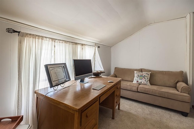 9 E Division St, North East, PA 16428 - office area with lofted ceiling and carpet floors