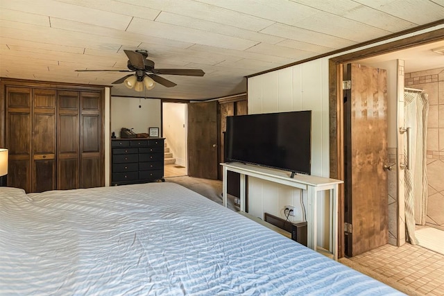 9 E Division St, North East, PA 16428 - bedroom featuring ensuite bath and a ceiling fan
