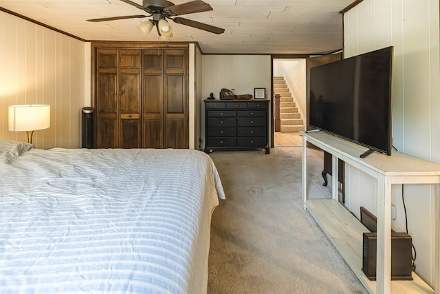 9 E Division St, North East, PA 16428 - bedroom with light colored carpet and ceiling fan
