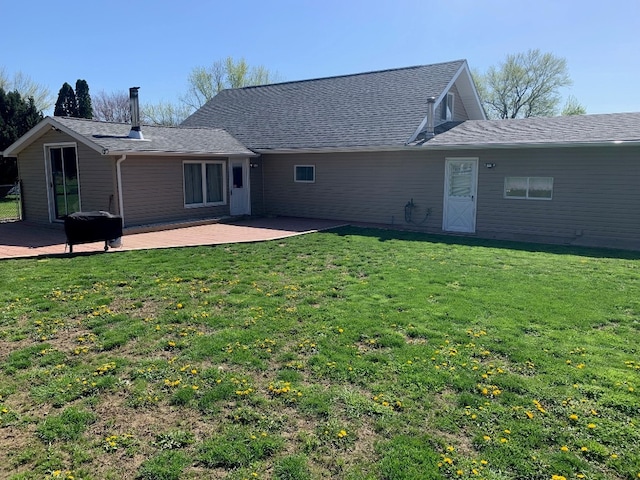 6028 Davidson Rd, Jamestown, PA 16134 - rear view of house with a lawn, a patio, and oil tank