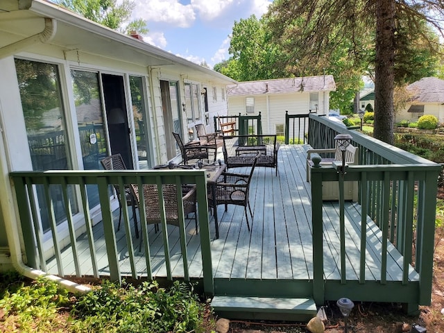 view of wooden deck