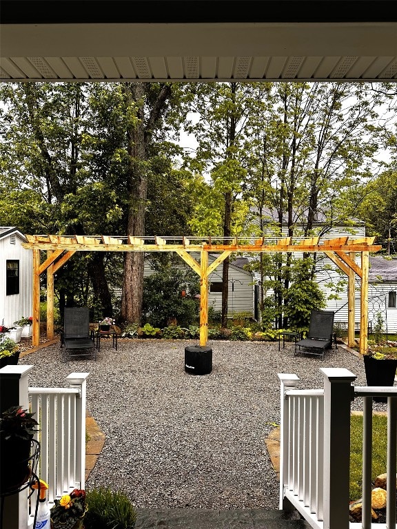12075 Oakmont Dr, Conneaut Lake, PA 16316 - view of yard featuring a storage shed and view of scattered trees