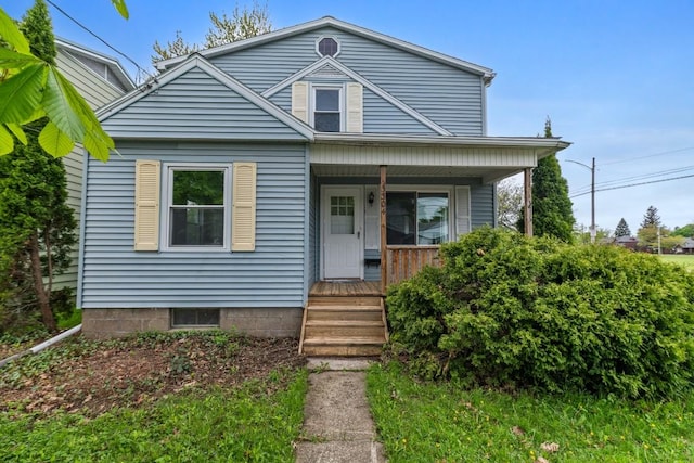 bungalow-style house with a porch