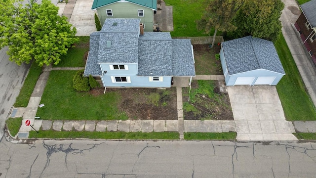 view from above of property