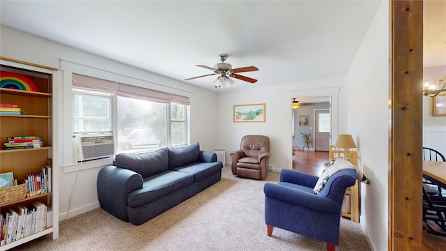 969 Lewis Way, Girard, PA 16417 - living area with carpet flooring and a ceiling fan
