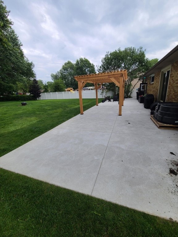 view of patio / terrace with a pergola