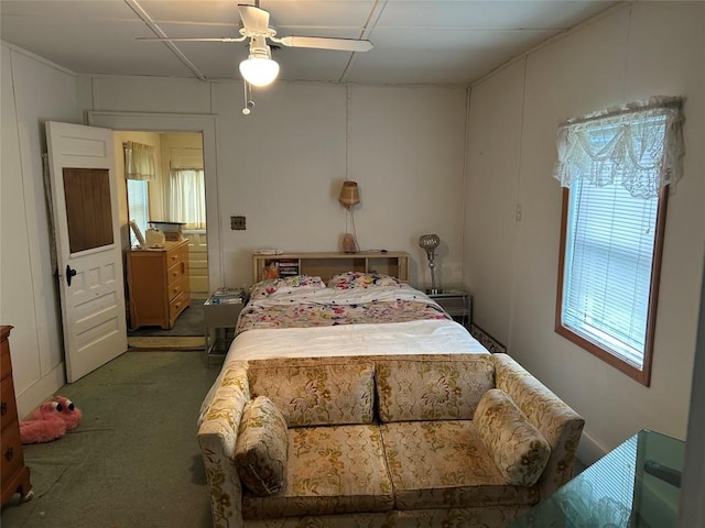 12656 Comstock St, Conneaut Lake, PA 16316 - carpeted bedroom featuring ceiling fan