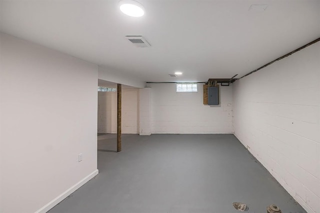 3411 Elmwood St, Erie, PA 16508 - below grade area with electric panel and concrete block wall