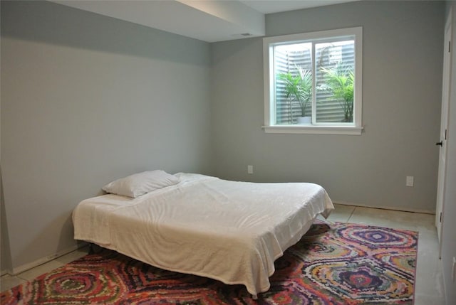 view of tiled bedroom