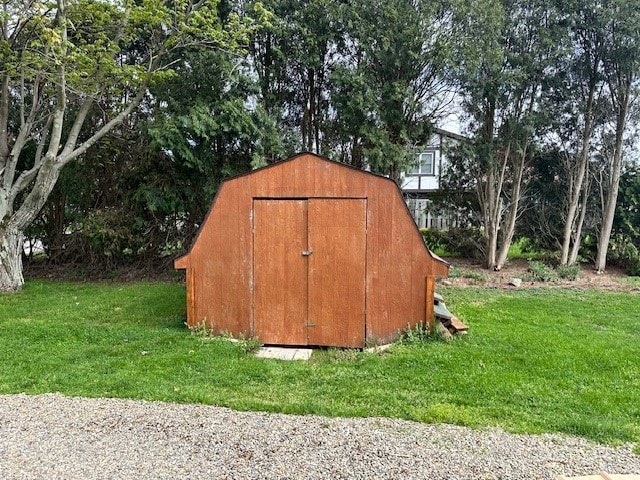view of shed