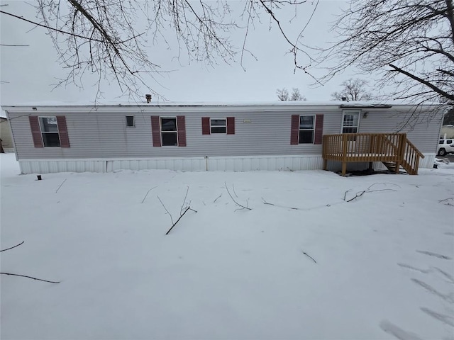 view of front of home featuring a deck