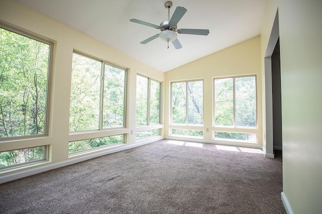 4165 Wood Hills Dr Unit C9, Erie, PA 16510 - unfurnished sunroom featuring carpet floors, healthy amount of natural light, lofted ceiling, and baseboards