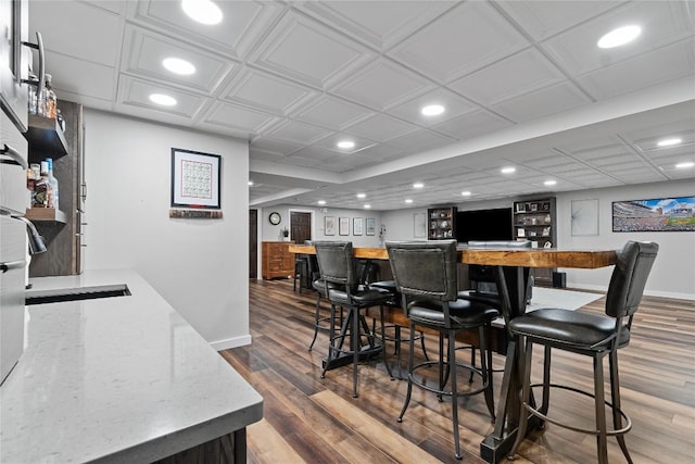 18376 Barber Rd, Meadville, PA 16335 - indoor bar with recessed lighting and wood finished floors