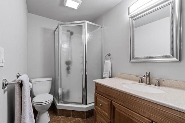 18376 Barber Rd, Meadville, PA 16335 - full bath with a stall shower, vanity, and tile patterned flooring