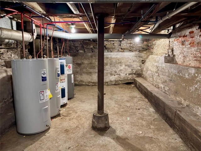 647-649 E 11th St, Erie, PA 16503 - unfinished basement featuring electric water heater