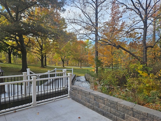 view of patio / terrace featuring a wooden deck