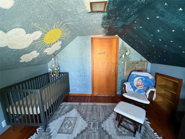 3508 Emerson Ave, Erie, PA 16508 - bedroom with lofted ceiling and wood finished floors