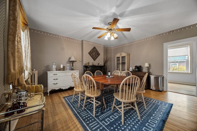 51-55 E Main St, North East, PA 16428 - dining space with hardwood / wood-style flooring and ceiling fan