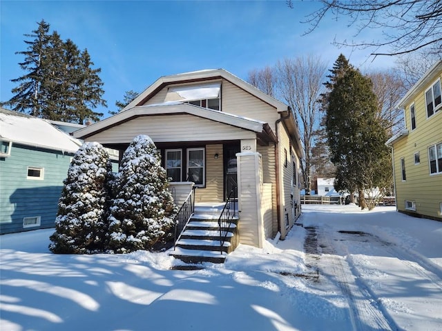 view of bungalow-style home