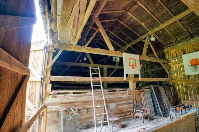 23186 Hatchtown Rd, Spartansburg, PA 16434 - miscellaneous room featuring vaulted ceiling