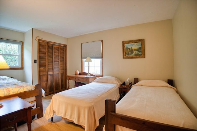 23186 Hatchtown Rd, Spartansburg, PA 16434 - bedroom with multiple windows, a closet, and light wood-style floors