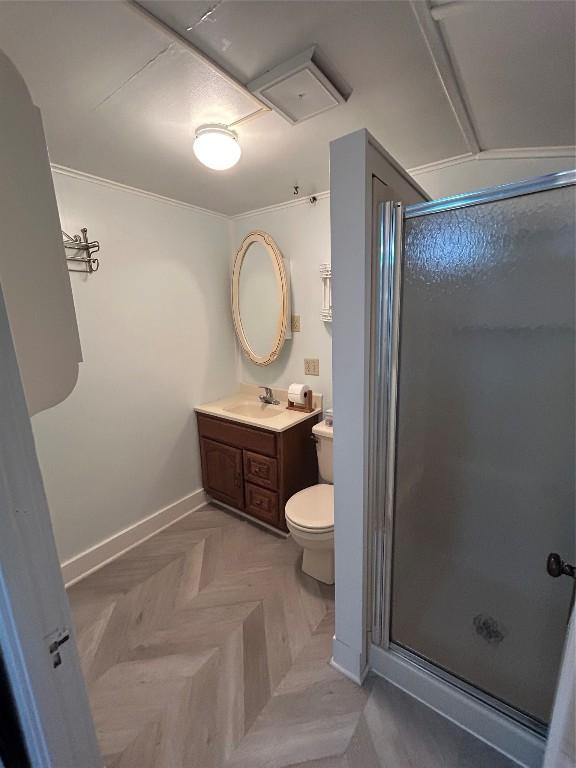 10689 Glenn Blvd, Conneaut Lake, PA 16316 - full bath featuring a shower stall and vanity