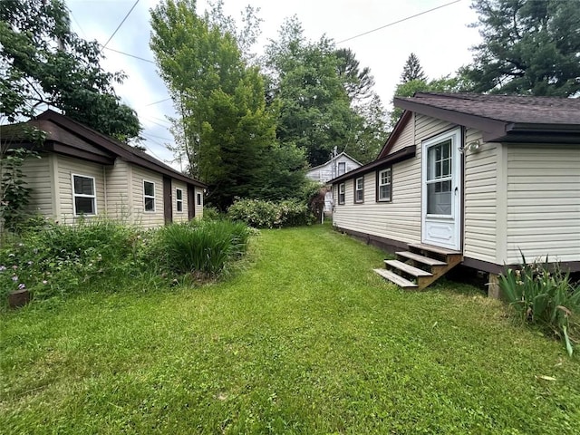 10689 Glenn Blvd, Conneaut Lake, PA 16316 - view of grassy yard with entry steps