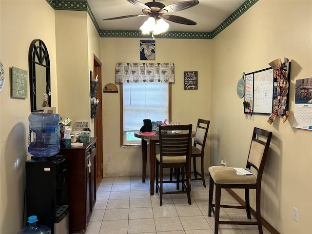 1048 W 6th St, Erie, PA 16507 - dining space featuring ceiling fan and light tile patterned floors