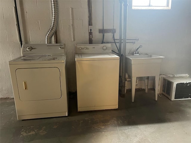 washroom featuring independent washer and dryer