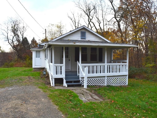 bungalow-style home with a porch