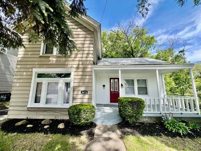 3624 Buffalo Rd, Erie, PA 16510 - view of front of home featuring a porch and roof with shingles