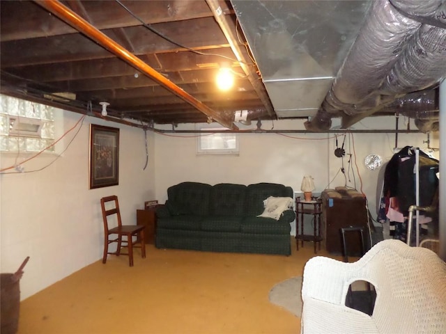 view of basement