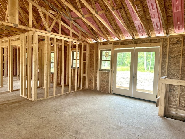 miscellaneous room with french doors