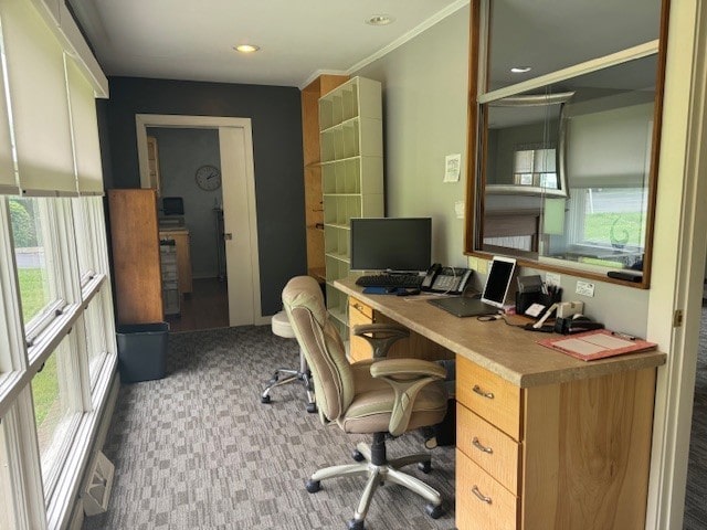 3233 W 26th St, Millcreek, PA 16505 - carpeted home office with recessed lighting