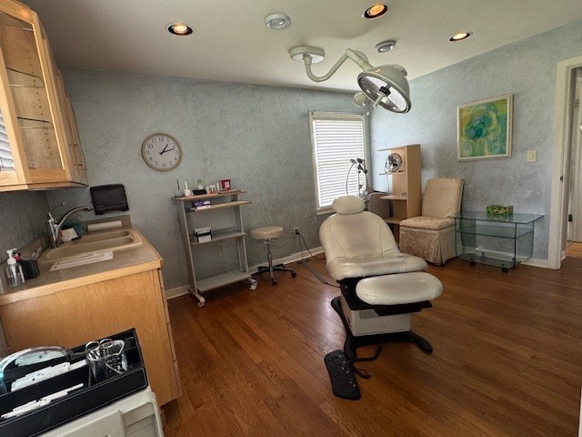 3233 W 26th St, Millcreek, PA 16505 - living area featuring wood finished floors and recessed lighting